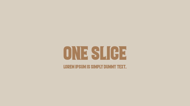 One Slice Font