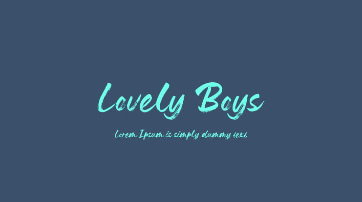 Lovely Boys Font
