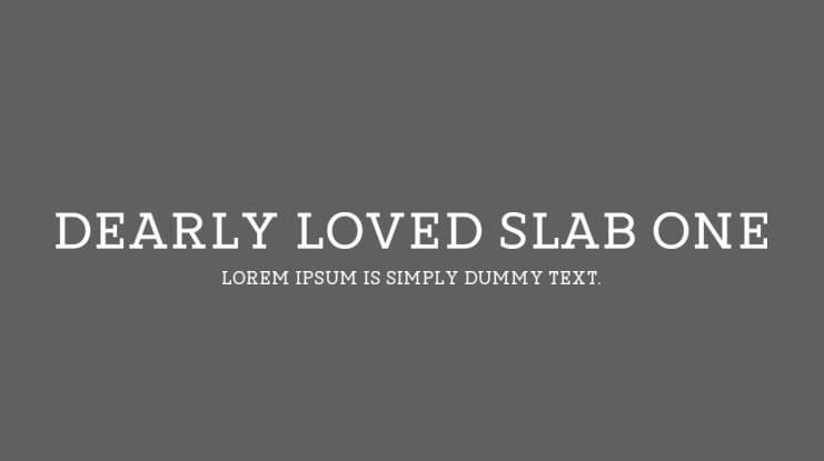 Dearly loved Slab One Font Family
