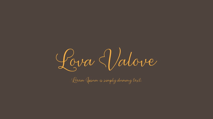 Lova Valove Font Family