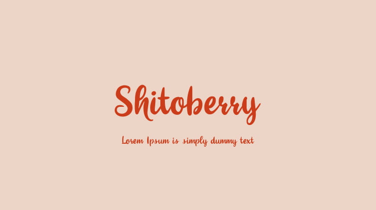 Shitoberry Font