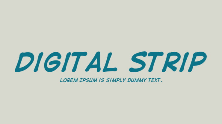 Digital Strip Font Family
