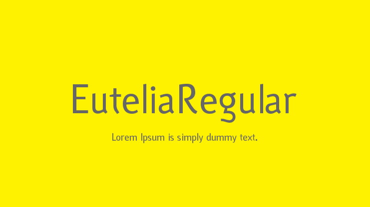 EuteliaRegular Font