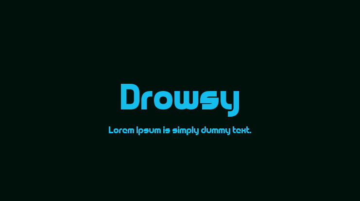 Drowsy Font