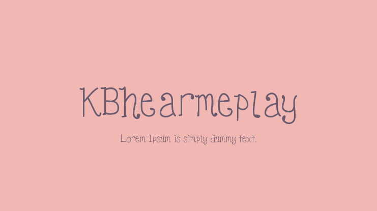 KBhearmeplay Font