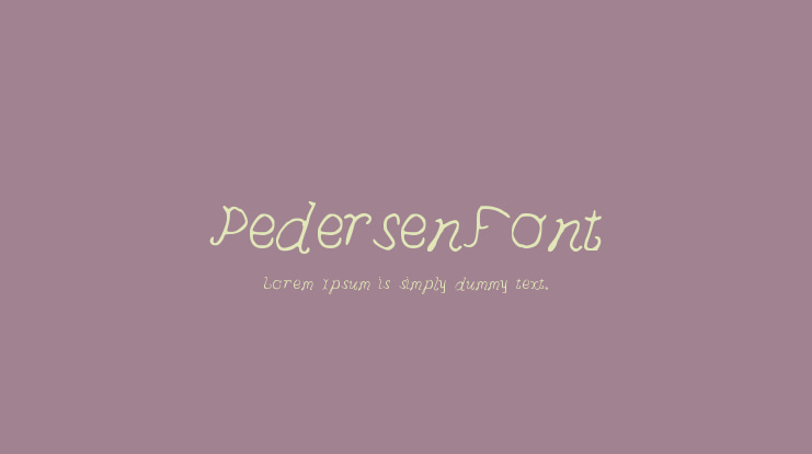 PedersenFont Font
