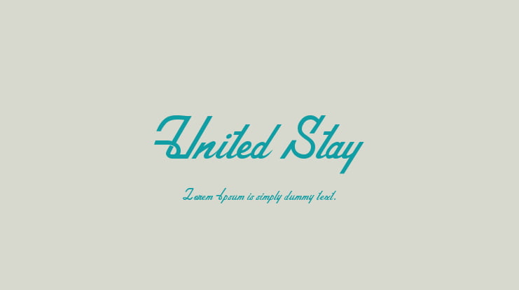 United Stay Font