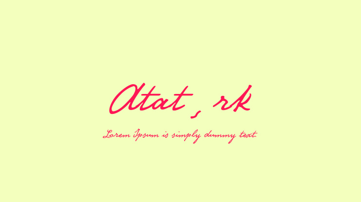 Atat¸rk Font