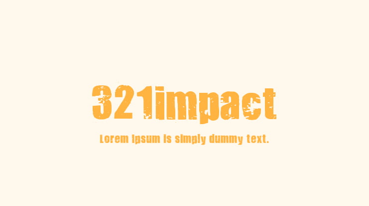 321impact Font Family