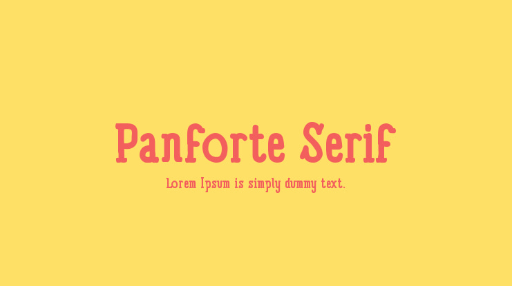 Panforte Serif Font Family