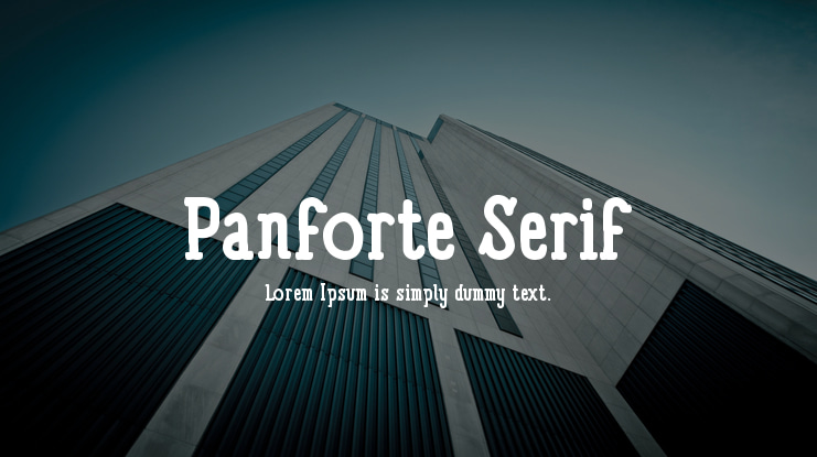 Panforte Serif Font Family