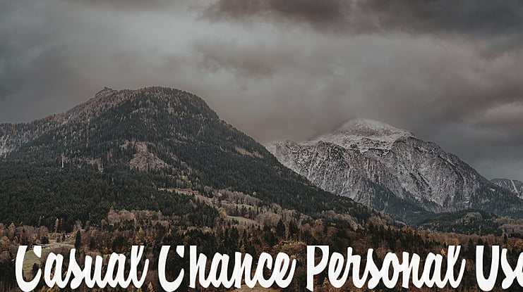 Casual Chance Personal Use Font