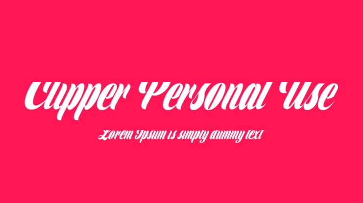 Clipper Personal Use Font