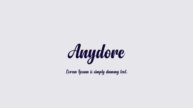Anydore Font