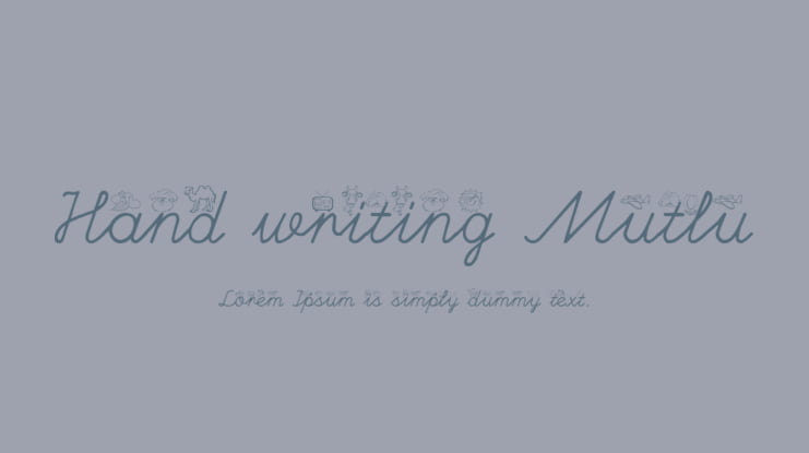 Hand writing Mutlu Font Family