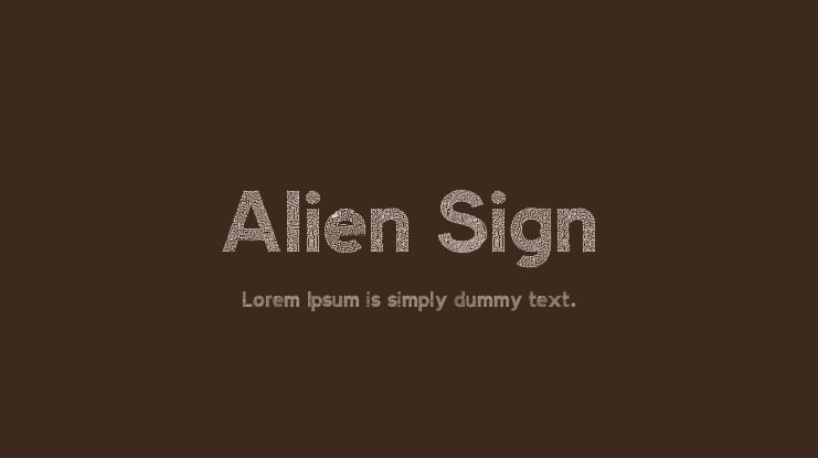Alien Sign Font