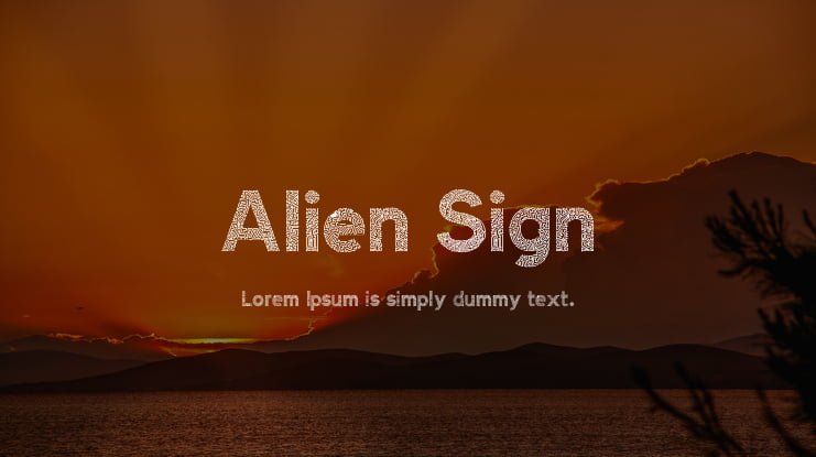 Alien Sign Font