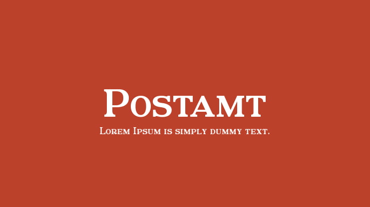 Postamt Font