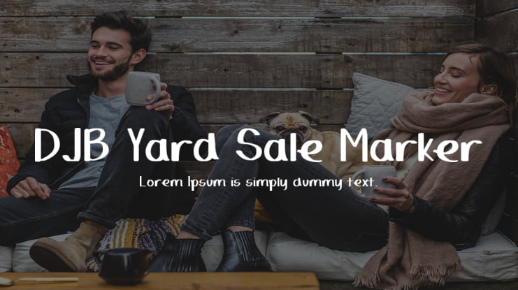 DJB Yard Sale Marker Font