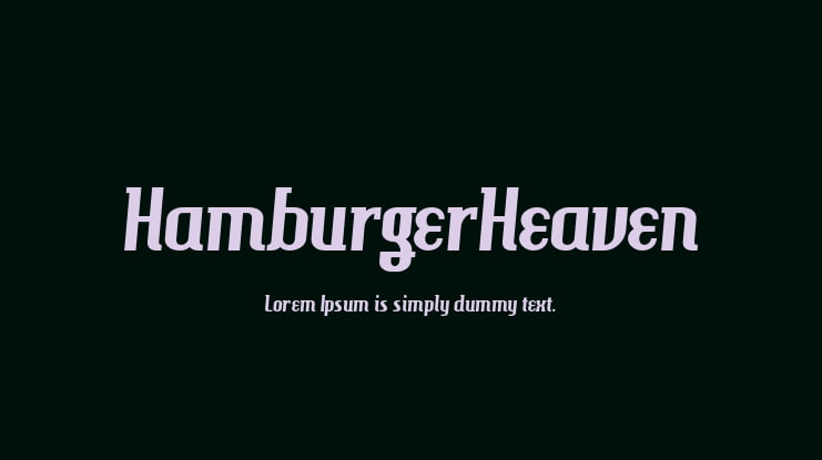 HamburgerHeaven Font