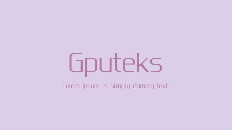 Gputeks Font Family