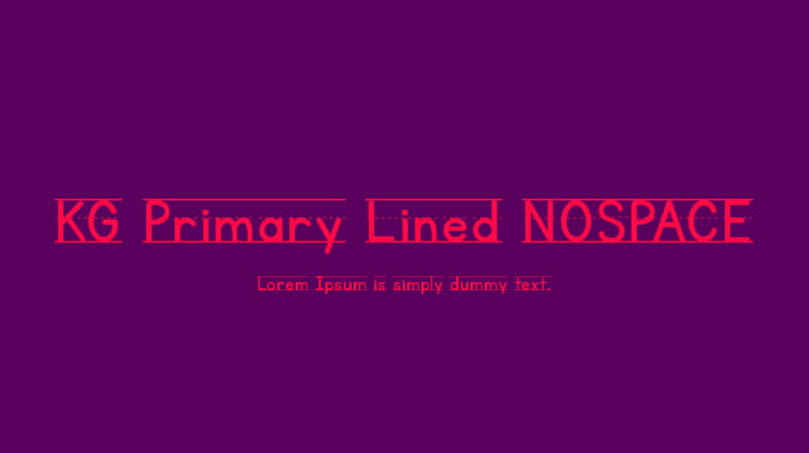 KG Primary Lined NOSPACE Font Family