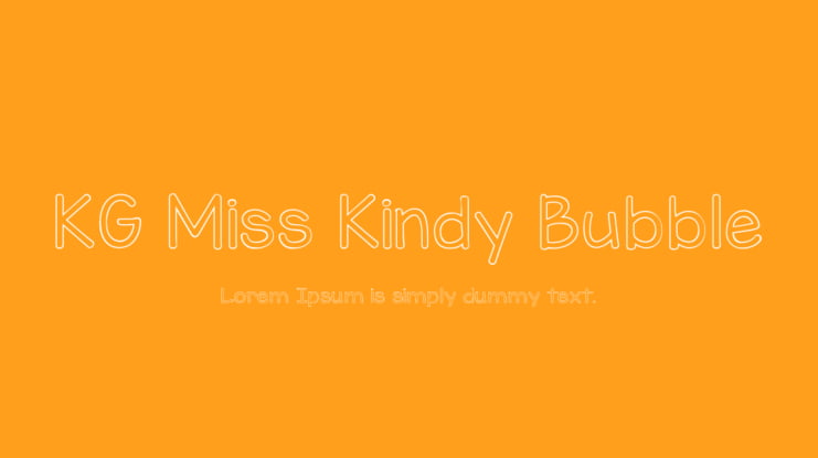 KG Miss Kindy Bubble Font Family