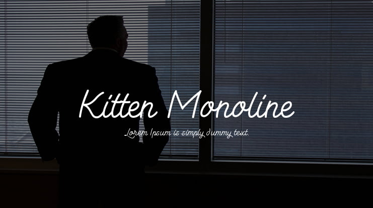 Kitten Monoline Font Family