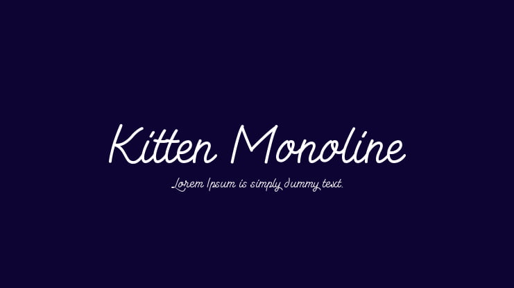 Kitten Monoline Font Family