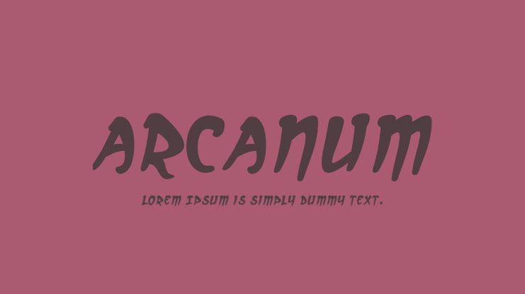 Arcanum Font Family
