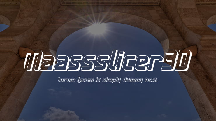 Maassslicer3D Font Family