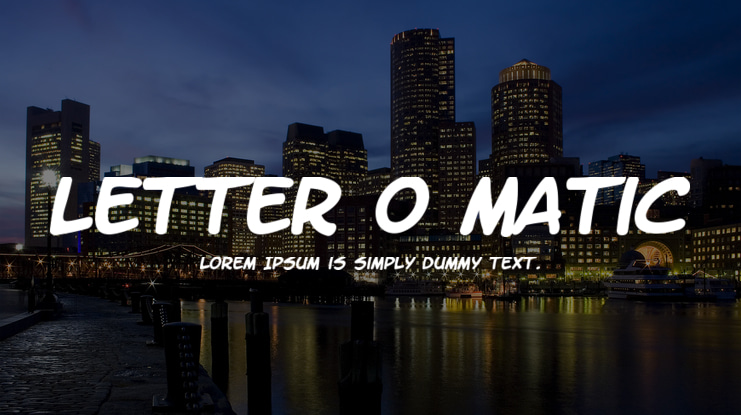 Letter O Matic Font Family
