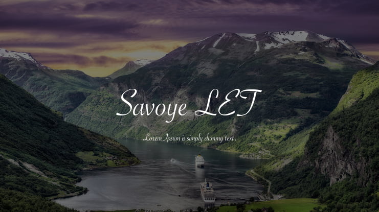 Savoye LET Font