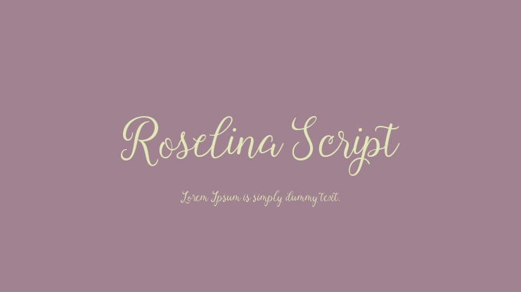 Roselina Script Font