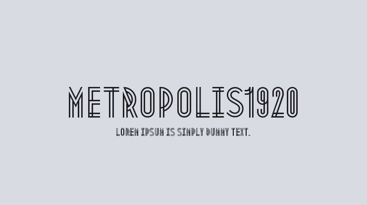 Metropolis1920 Font