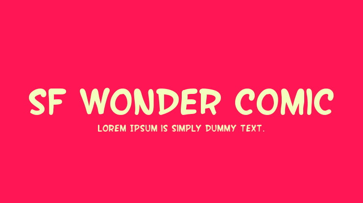 SF Wonder Comic Font Family