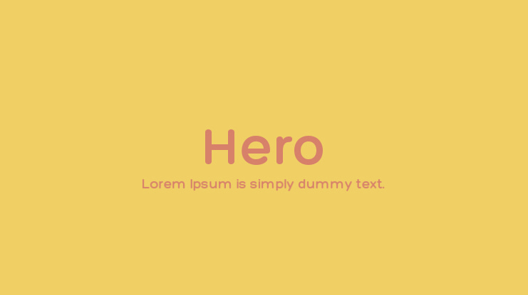 Hero Font Family