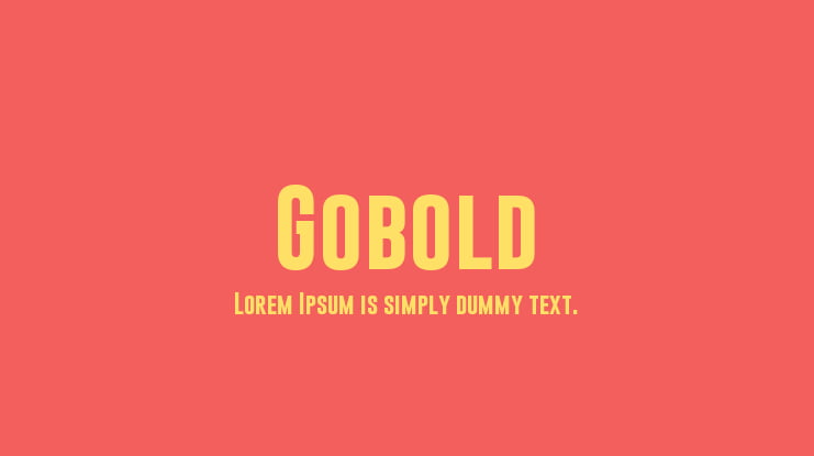 Gobold Font Family : Download Free For Desktop & Webfont