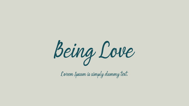 Being Love Font Family