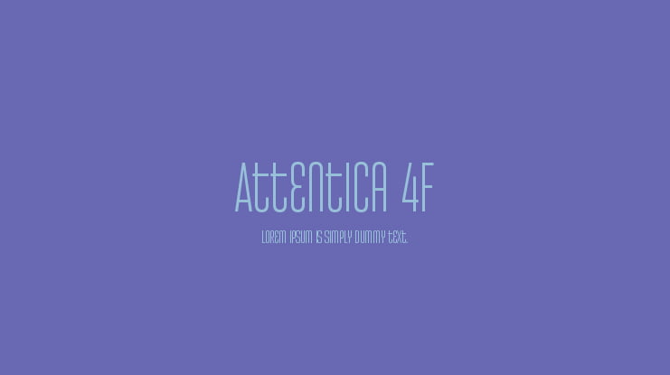 Attentica 4F Font
