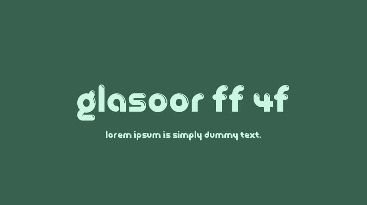 Glasoor FF 4F Font
