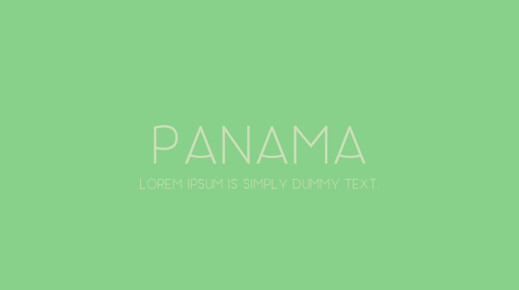 Panama Font
