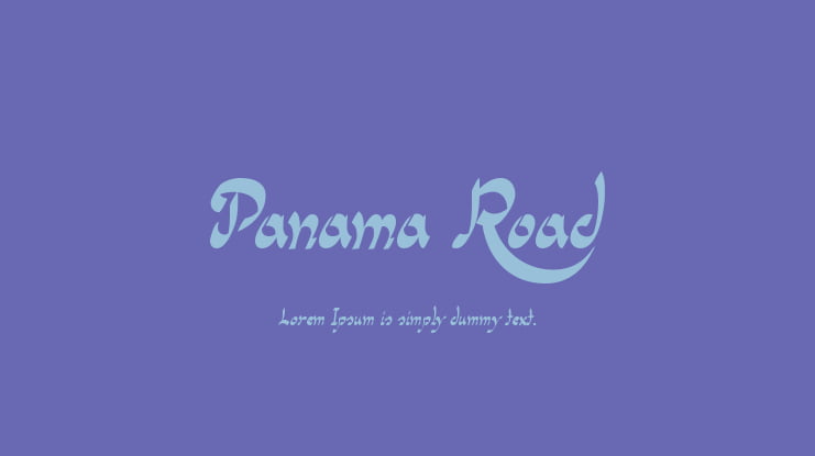 Panama Road Font Family