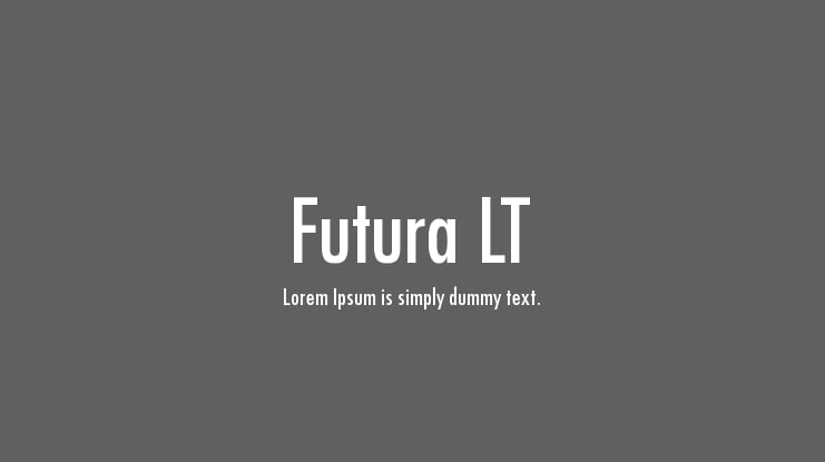 Futura LT Font Family