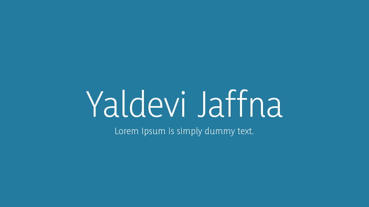 Yaldevi Jaffna Font Family