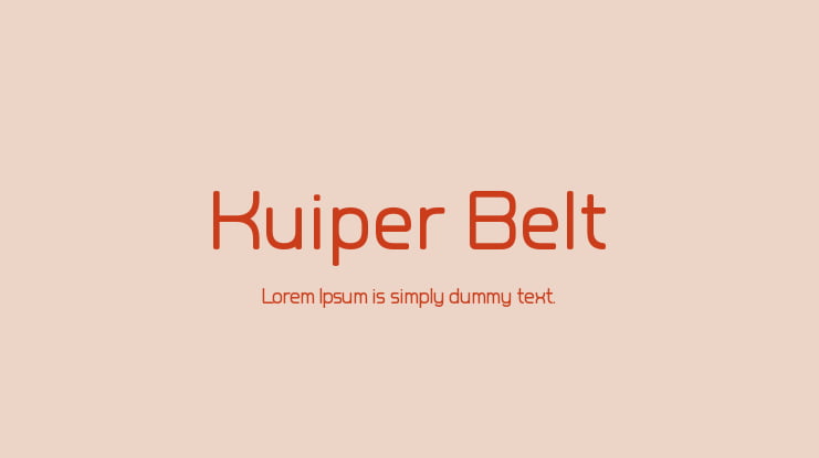 Kuiper Belt Font