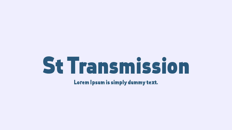 St Transmission Font