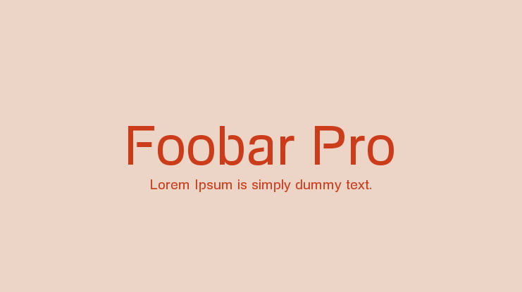 Foobar Pro Font