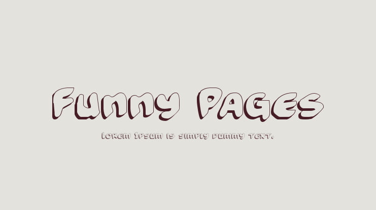 Funny Pages Font Family