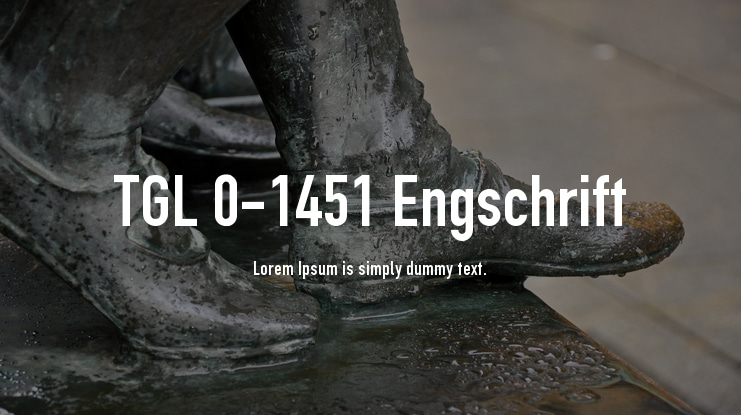 TGL 0-1451 Engschrift Font